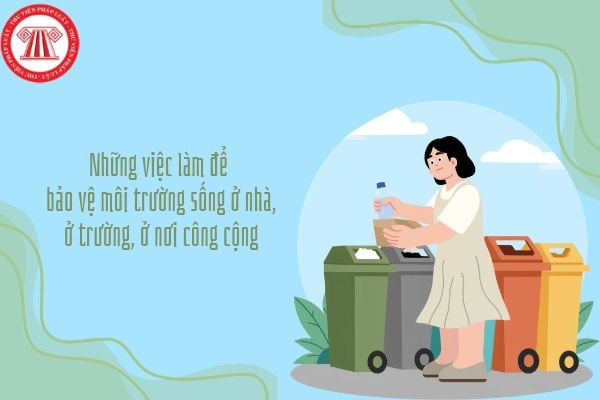 Những việc làm để bảo vệ môi trường sống ở nhà, ở trường, ở nơi công cộng
