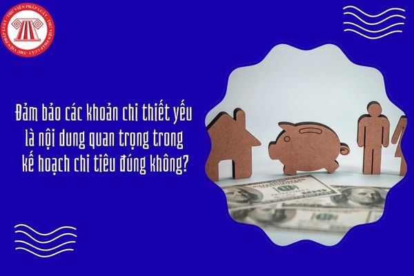 Đảm bảo các khoản chi thiết yếu là nội dung quan trọng trong kế hoạch chi tiêu đúng không?
