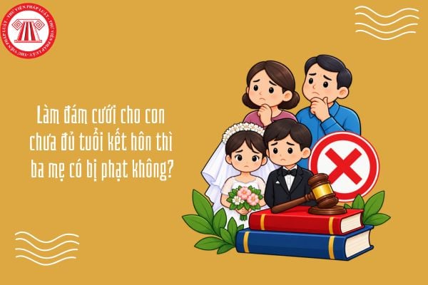 Làm đám cưới cho con chưa đủ tuổi kết hôn thì ba mẹ có bị phạt không?