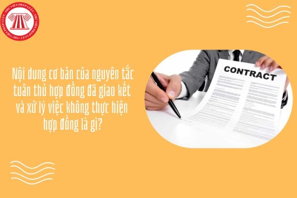 GDKTPL 12 Bài 16: Nội dung cơ bản của nguyên tắc tuân thủ hợp đồng đã giao kết và xử lý việc không thực hiện hợp đồng là gì?