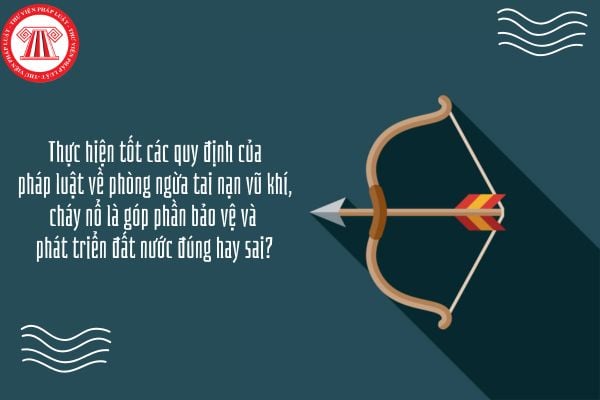 Thực hiện tốt các quy định của pháp luật về phòng ngừa tai nạn vũ khí, cháy nổ là góp phần bảo vệ và phát triển đất nước đúng hay sai?