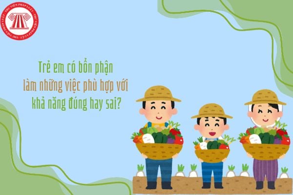 Trẻ em có bổn phận làm những việc phù hợp với khả năng đúng hay sai?