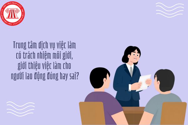 Kinh tế Pháp luật 11 Bài 4: Trung tâm dịch vụ việc làm có trách nhiệm môi giới, giới thiệu việc làm cho người lao động đúng hay sai?
