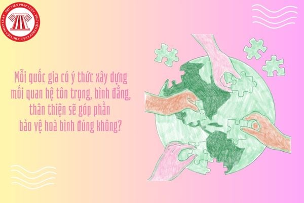 Mỗi quốc gia có ý thức xây dựng mối quan hệ tôn trọng, bình đẳng, thân thiện sẽ góp phần bảo vệ hòa bình đúng không?
