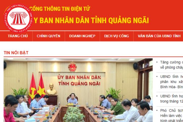 Vị trí của Ủy Ban Nhân dân tỉnh Quảng Ngãi