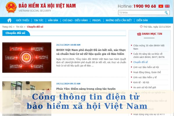 Cổng thông tin điện tử bảo hiểm xã hội Việt Nam là gì