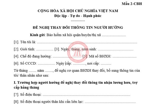 Mẫu 2 - CHB