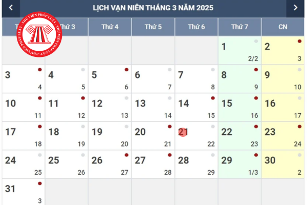 Ngày 21 tháng 3 là ngày gì? Ngày 21 tháng 3 là ngày mấy âm lịch?