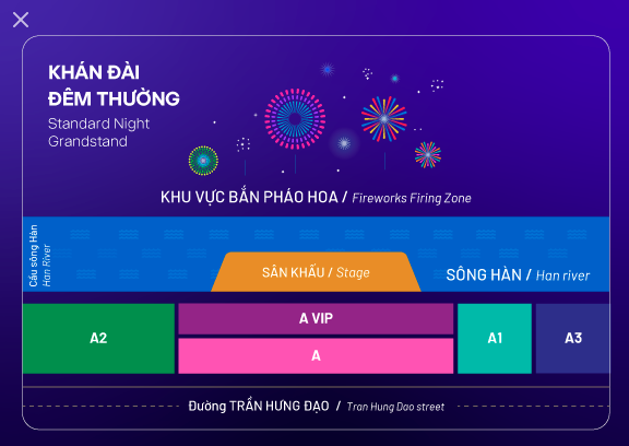 sơ đồ khán đài DIFF 2025