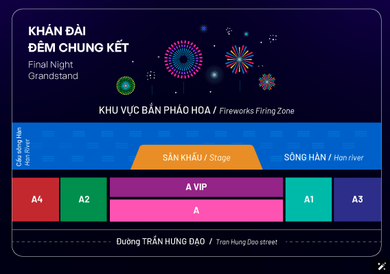 sơ đồ khán đài DIFF 2025 chung kết