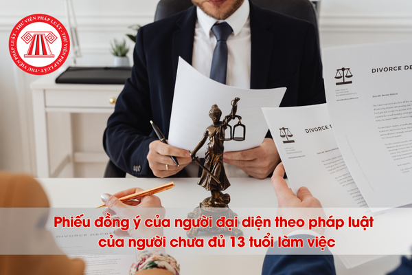 Mẫu 03 phiếu đồng ý của người đại diện theo pháp luật của người chưa đủ 13 tuổi làm việc mới nhất