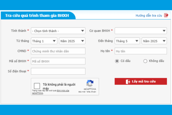Hướng dẫn cách tra cứu quá trình đóng Bảo hiểm xã hội 2025 trên website Bảo hiểm xã hội Việt Nam