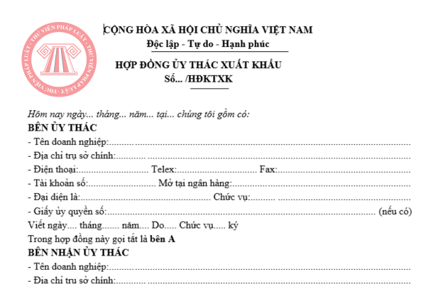 Tải về mẫu hợp đồng ủy thác xuất khẩu mới nhất 2025