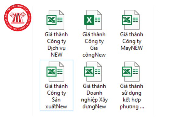 Tổng hợp File Excel tính giá thành của doanh nghiệp 2025