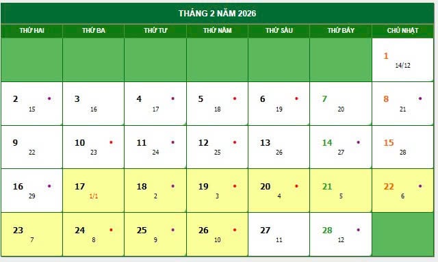 Tháng 2 