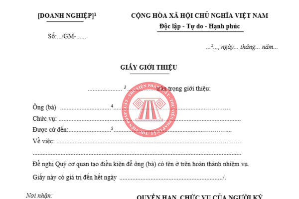 Tải file word mẫu giấy giới thiệu của công ty 2025 và hướng dẫn cách điền