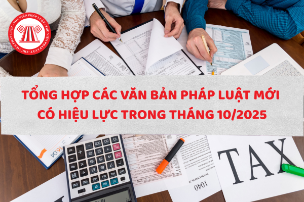 Tổng hợp các văn bản pháp luật mới có hiệu lực trong tháng 10/2025