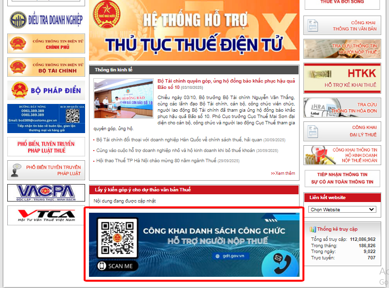 cách liên hệ cán bộ thuế quản lý