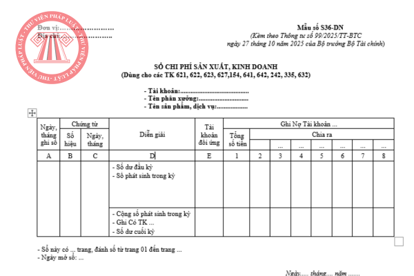 Tải về file word mẫu sổ chi phí sản xuất kinh doanh năm 2026