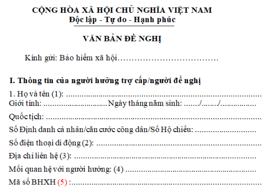Mẫu đề nghị rút BHXH một lần 2026