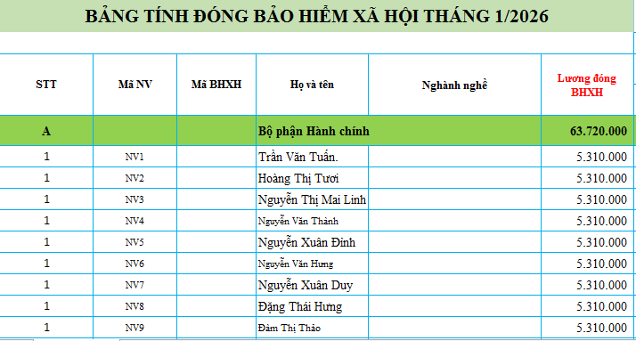 file tính tiền đóng bhxh
