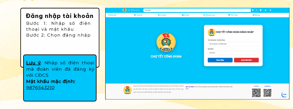 chợ tết công đoàn 2026 trực tuyến