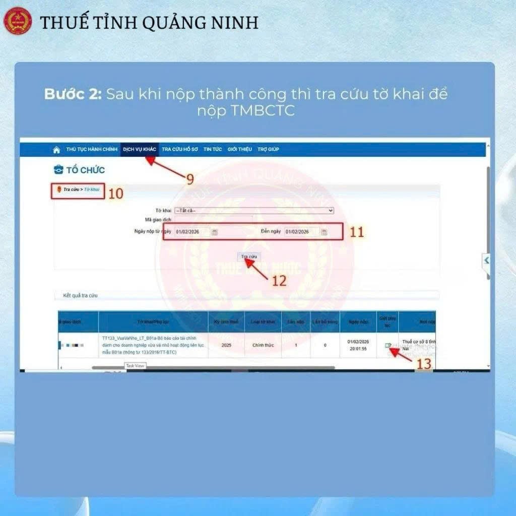 nộp bctc