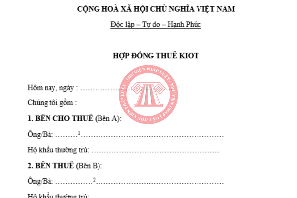 File word mẫu hợp đồng thuê ki-ốt 2026 thông dụng nhất