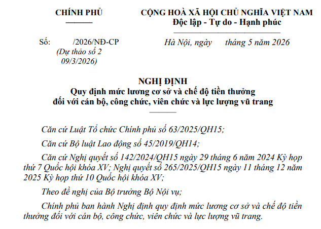 Nghị định lương cơ sở 2026