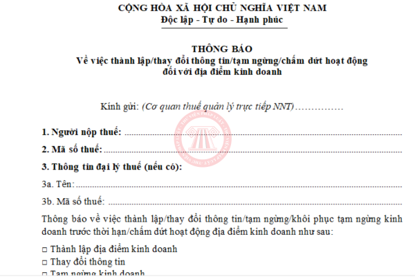 mẫu 01/tb-ddkd