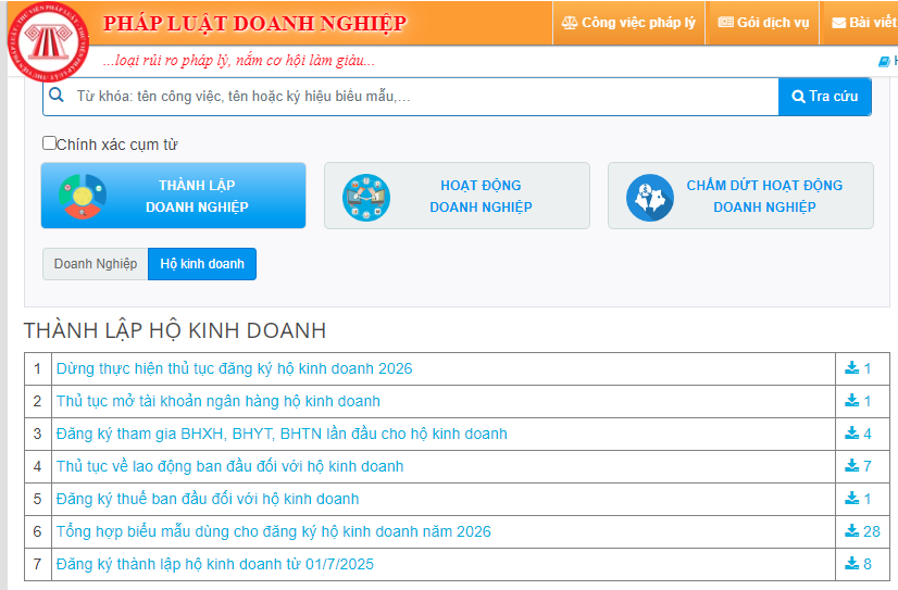 thành lập hộ kinh doanh 2026