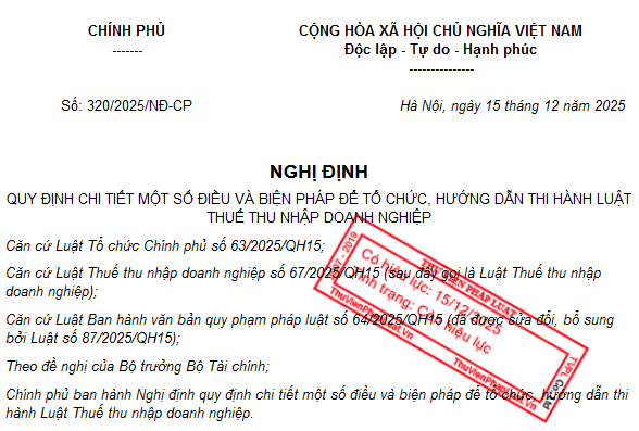 nghị định 320 2025