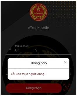 lỗi xác thực người dùng