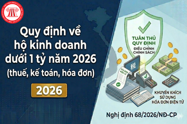 Quy định về hộ kinh doanh dưới 1 tỷ năm 2026 (thuế, kế toán, hóa đơn)