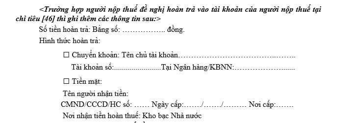 hoàn thuế tncn