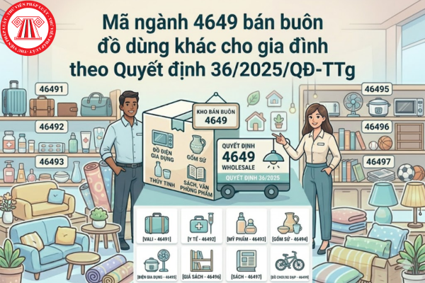 Red 4649 Mã ngành 4649 bán buôn đồ dùng khác cho gia đình theo Quyết định 36 ...