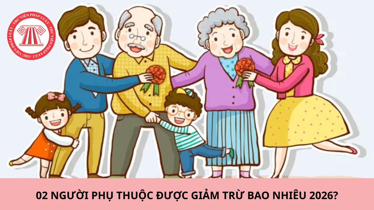 Nếu có 2 người phụ thuộc thì được giảm trừ bao nhiêu năm 2026