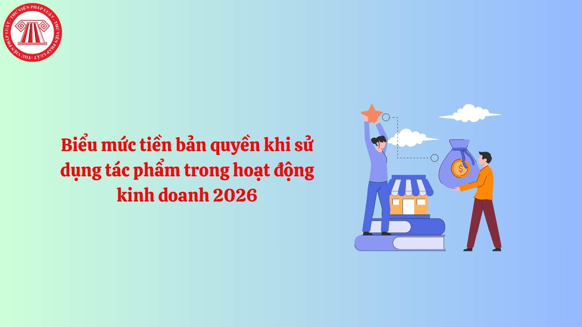 Biểu mức tiền bản quyền khi sử dụng tác phẩm trong hoạt động kinh doanh 2026