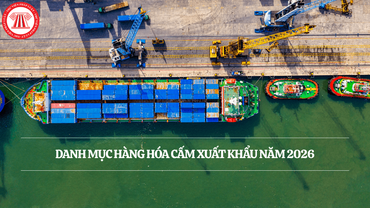 danh mục hàng hóa cấm xuất khẩu 2026 theo Nghị định 292