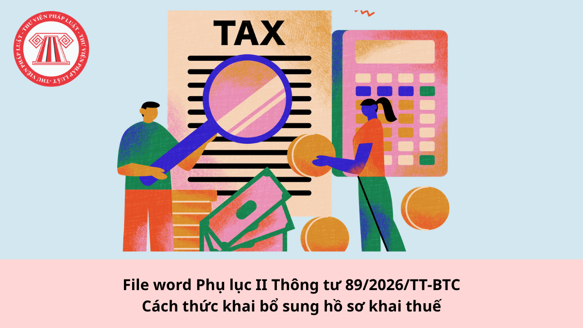 File word Phụ lục II Thông tư 89/2026/TT-BTC