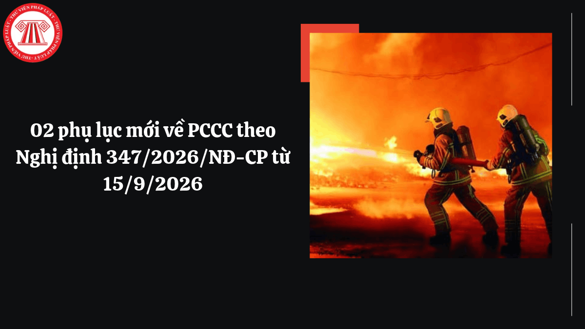02 phụ lục mới về PCCC theo Nghị định 347/2026/NĐ-CP từ 15/9/2026