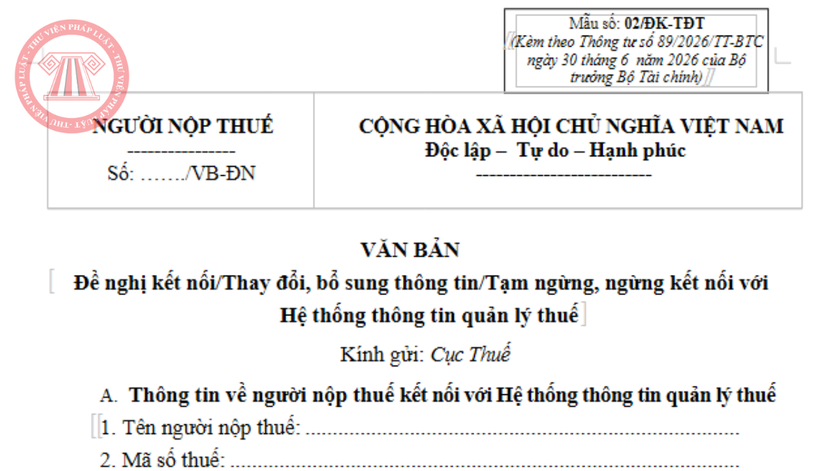 Tải file word mẫu 02/ĐK-TĐT Thông tư 89/2026/TT-BTC