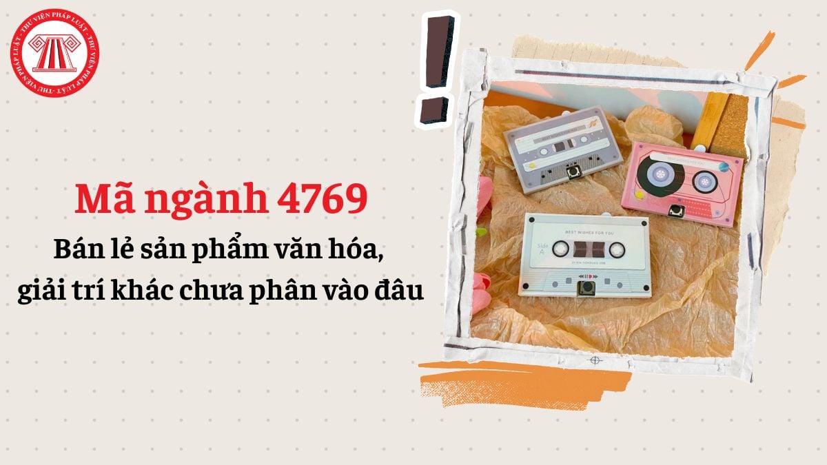 Mã ngành 4769 là gì? Bán lẻ sản phẩm văn hóa, giải trí khác chưa phân vào đâu đăng ký mã ngành gì?