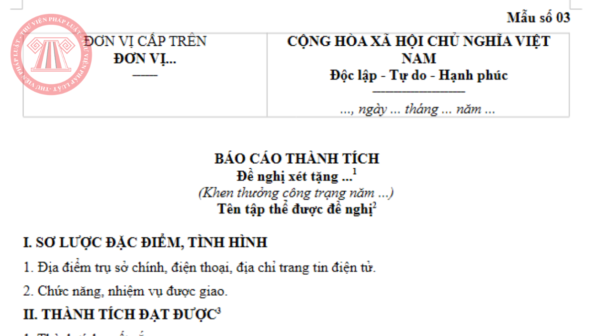 File word mẫu số 03 Thông tư 67/2026/TT-BGDĐT