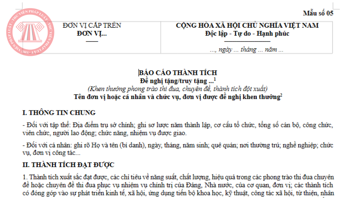 Tải về file word mẫu số 05 Thông tư 67/2026/TT-BGDĐT