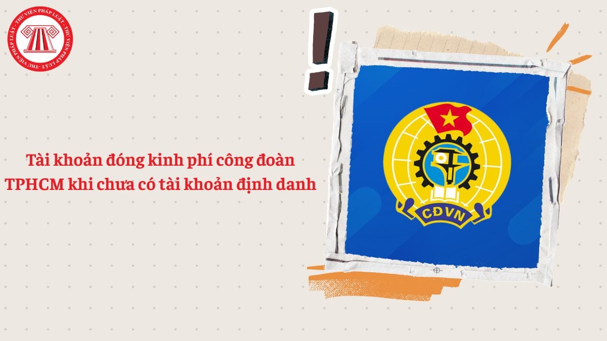 Tài khoản đóng kinh phí công đoàn TPHCM khi chưa có tài khoản định danh