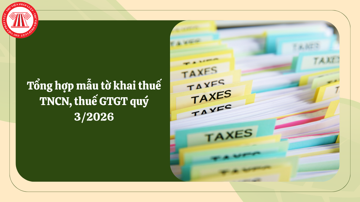 Tổng hợp mẫu tờ khai thuế TNCN, thuế GTGT quý 3/2026