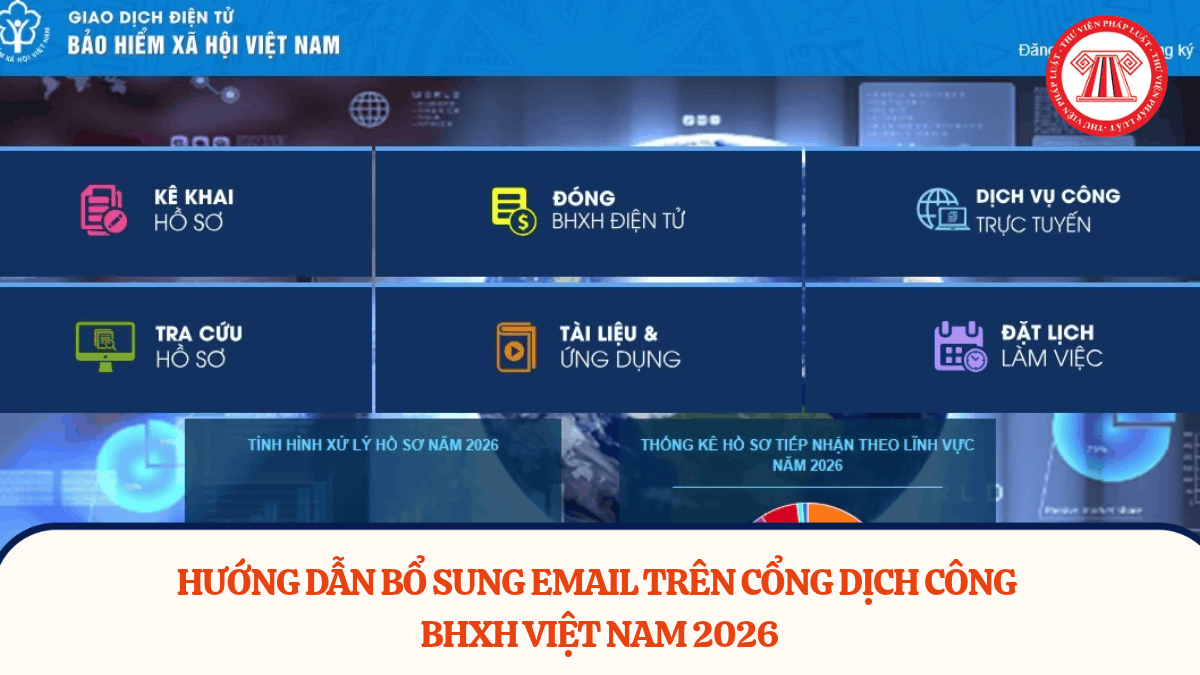 Hướng dẫn bổ sung email trên Cổng dịch công BHXH Việt Nam 2026
