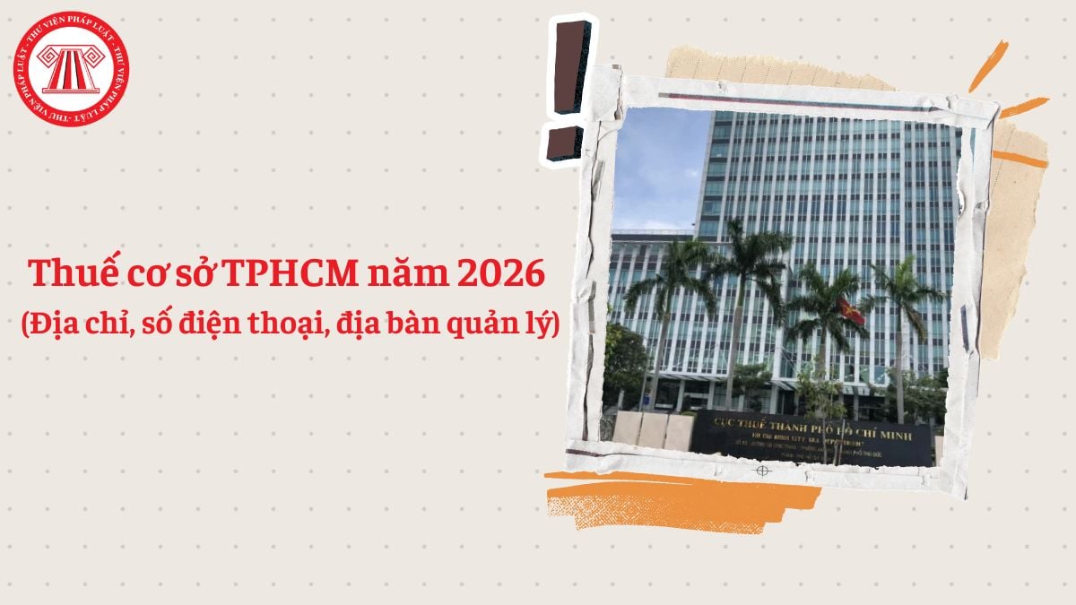 Thuế cơ sở TPHCM năm 2026 (Địa chỉ, số điện thoại, địa bàn quản lý)