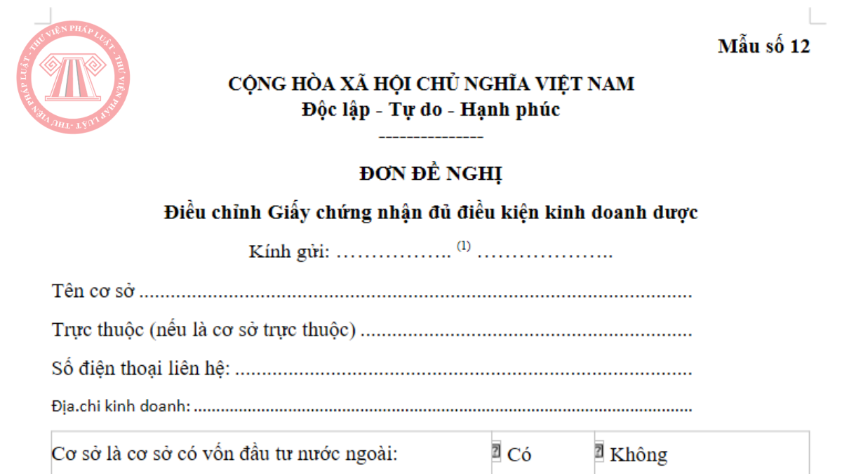 Tải về Mẫu số 12 Phụ lục I Nghị định 163/2025/NĐ-CP